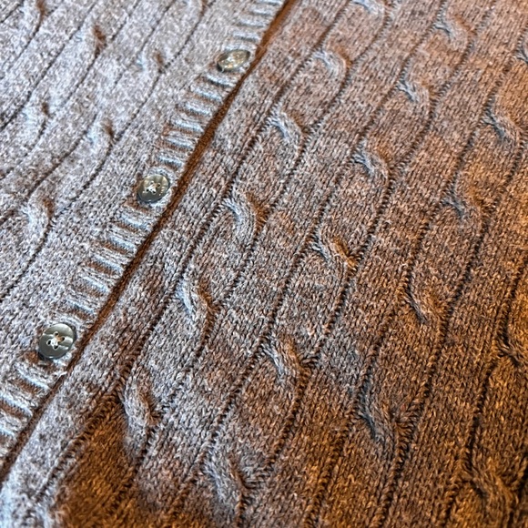 Gray cable knit cardigan - Picture 3 of 3